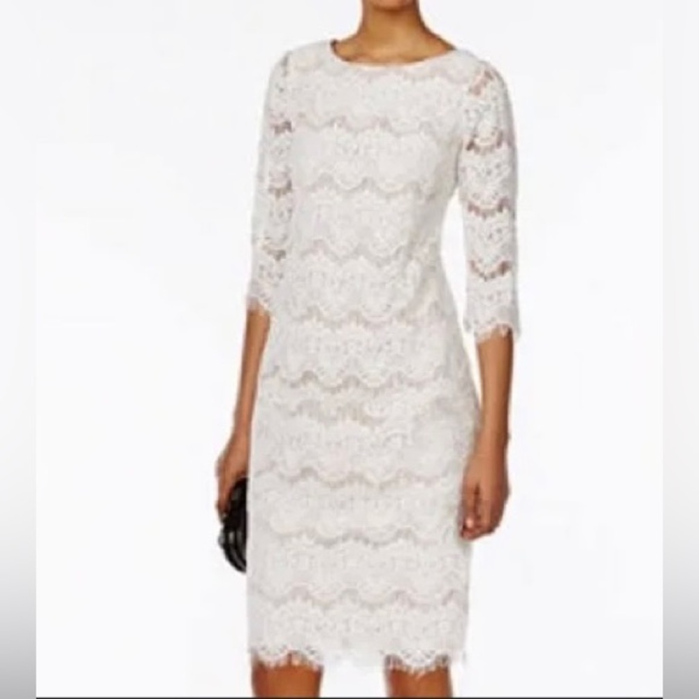 Womens white lace Jessica Howard Dress 14